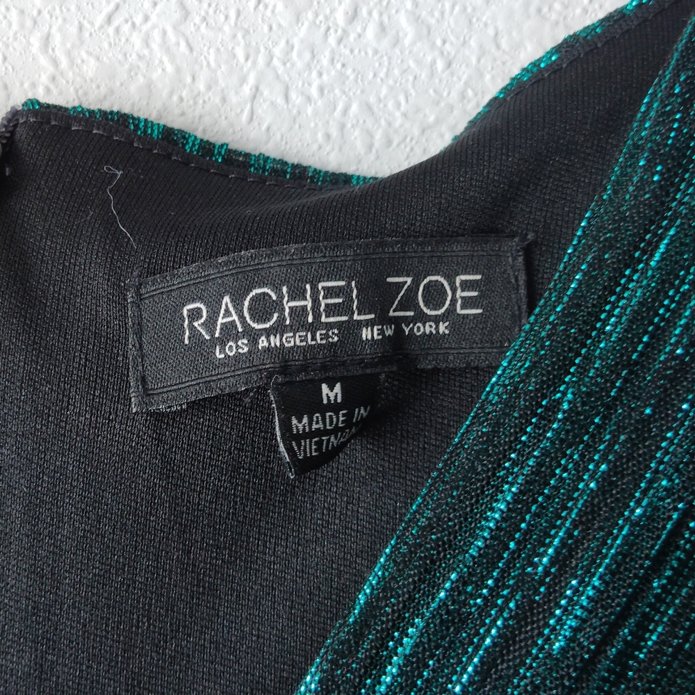 Rachel Zoe Metallic Green Long Sleeve Dress - Picture 5 of 5